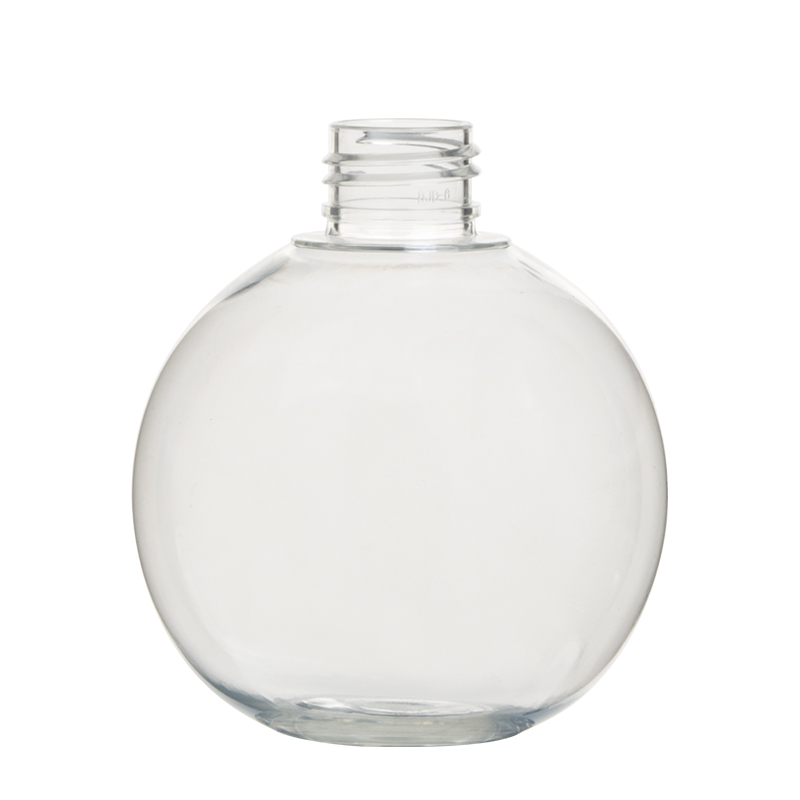 250ml 8oz Clear Plastic PET Spherical Shampoo Lotion Gel Bottles