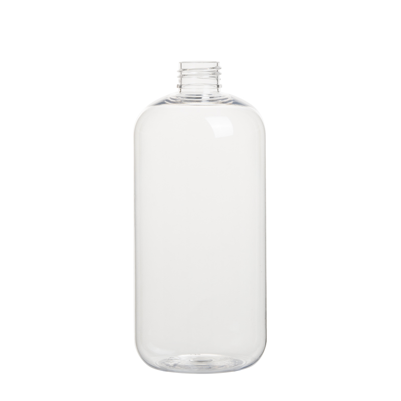 500ml 16.5oz Clear Plastic PET Boston Round Bottles Shampoo and Conditioner Bottles