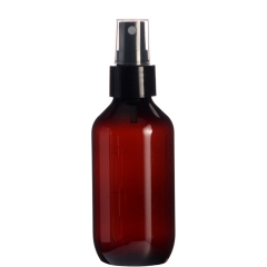 bottiglia di plastica color ambra