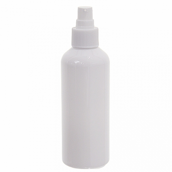200ml 6.7 oz bianco rotondo PET toner bottiglie con belle atomizzatore