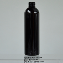  250ml bottiglia rotonda in pet cilindro vuoto