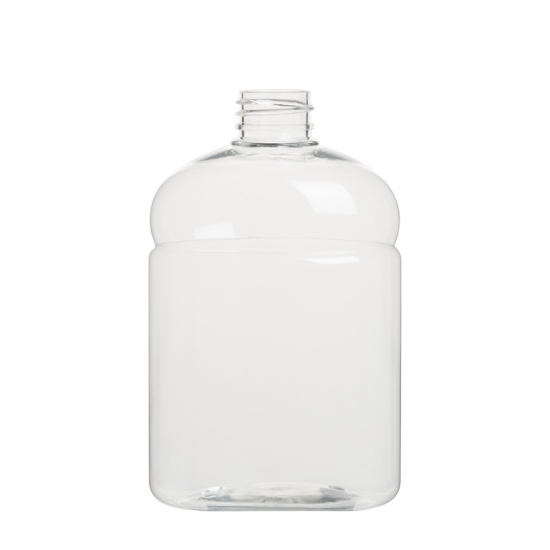 bottiglia testurizzata con cerchio sulla spalla 500ml contenitore cosmetico in pet trasparente nuova bottiglia