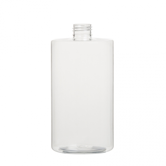 bottiglia tonda spalla piatta calibro 24 500ml contenitore cosmetico in pet trasparente nuova bottiglia