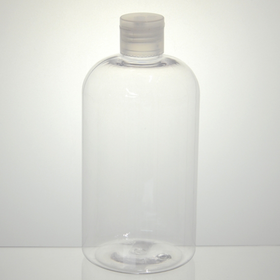 bottiglia rotonda in pet trasparente Boston 500ml 