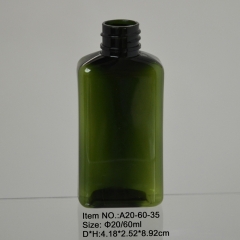  60ml .Bottiglia di rettangolo verde