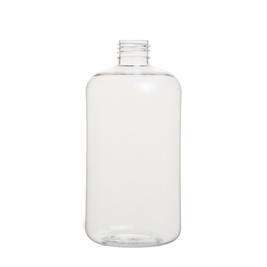 Bottiglia rotonda Boston 400ml Pet plastico chiaro per la cura della pelle