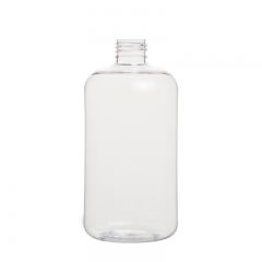Bottiglia rotonda Boston 400ml Pet plastico chiaro per la cura della pelle